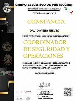 Coordinador de Seguridad y Operaciones