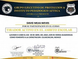 Tirador Activo en el Ámbito Escolar