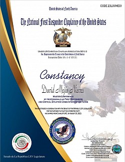 Primer Respondiente 2023 por Chaplains de los Estados Unidos, en el Senado de la República