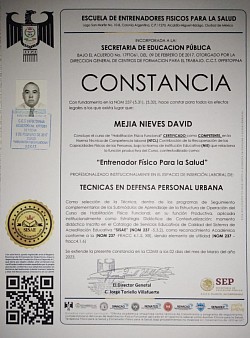 Constancia (Delantera)