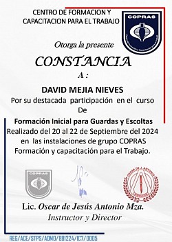 Formación Inicial para Guardas y Escoltas