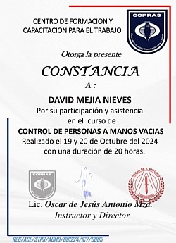 Control de Personas a manos vacías